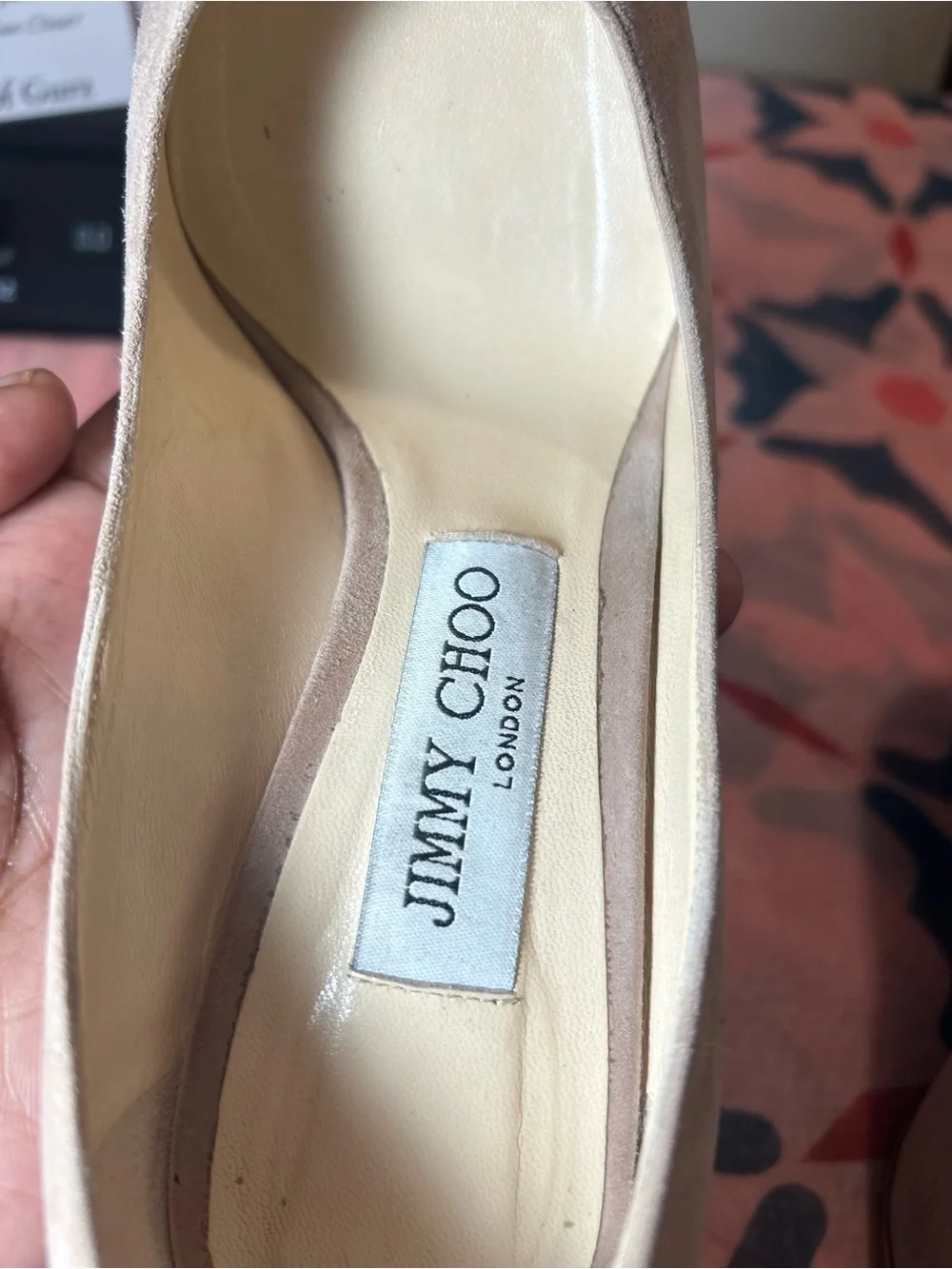 Jimmy Choo Women's Nude Suede Pointed-Toe Pump | Size 7 | EU 37